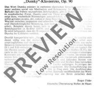 Piano Trio E minor - Full Score