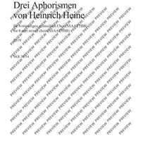 Drei Aphorismen - Choral Score