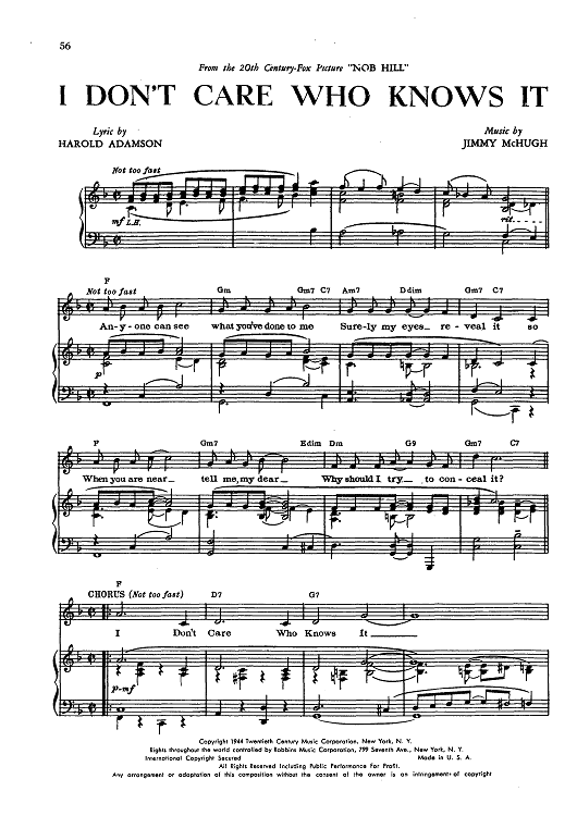 I Dont Care Who Knows It