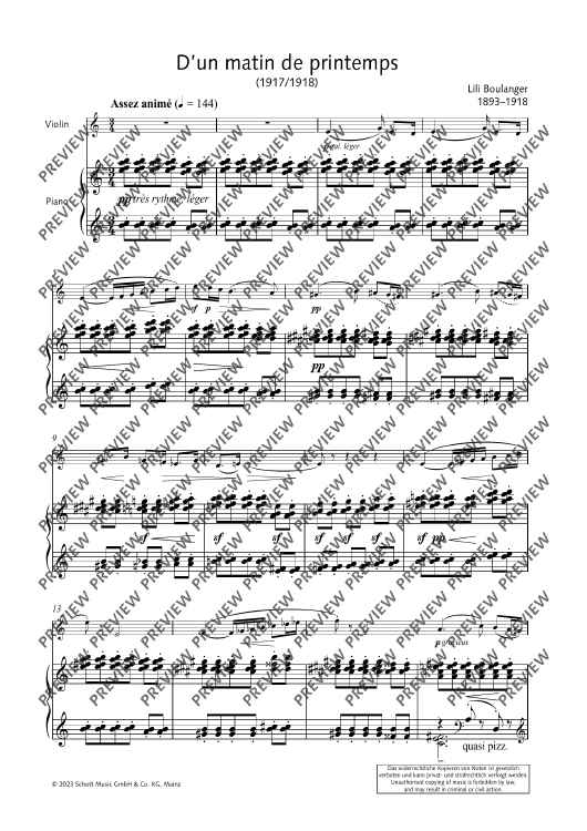 D’un matin de printemps