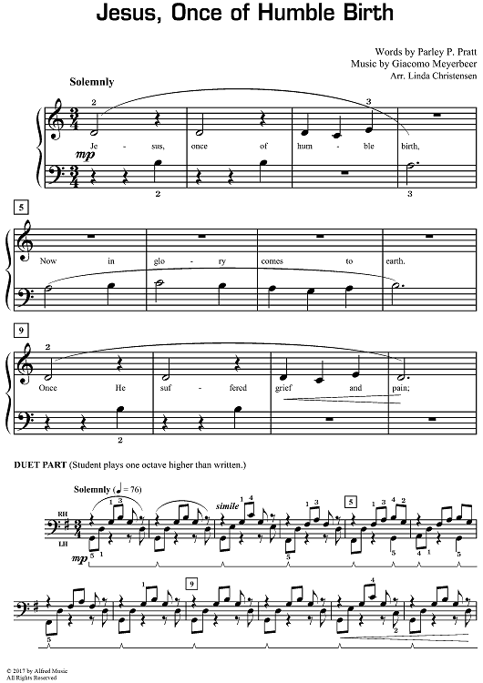 Jesus, Once of Humble Birth