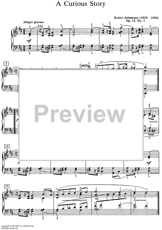 A Curious Story [Op. 15, No. 2]