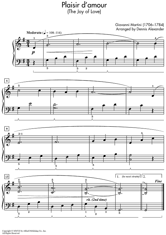 Plaisir d'amour (The Joy of Love)