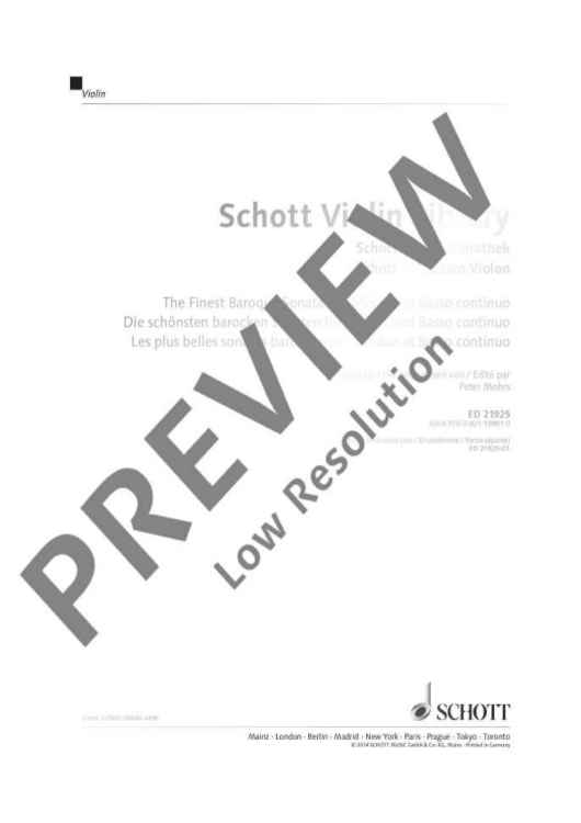 Schott Violin Library - Score and Parts
