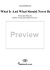 What is and What Should Never Be