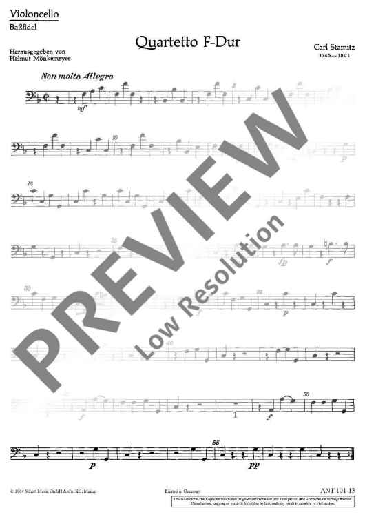 Quartet F major - Cello