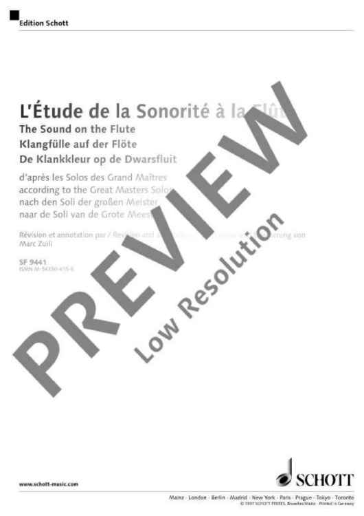 The sound of the flute