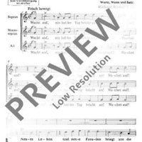 Wacht auf! - Choral Score