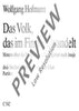Das Volk, das im Finstern wandelt - Score