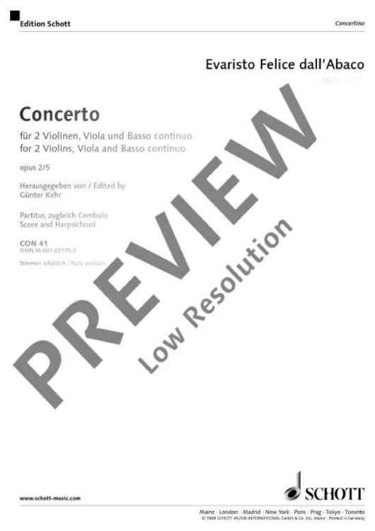 Concerto G Minor - Score