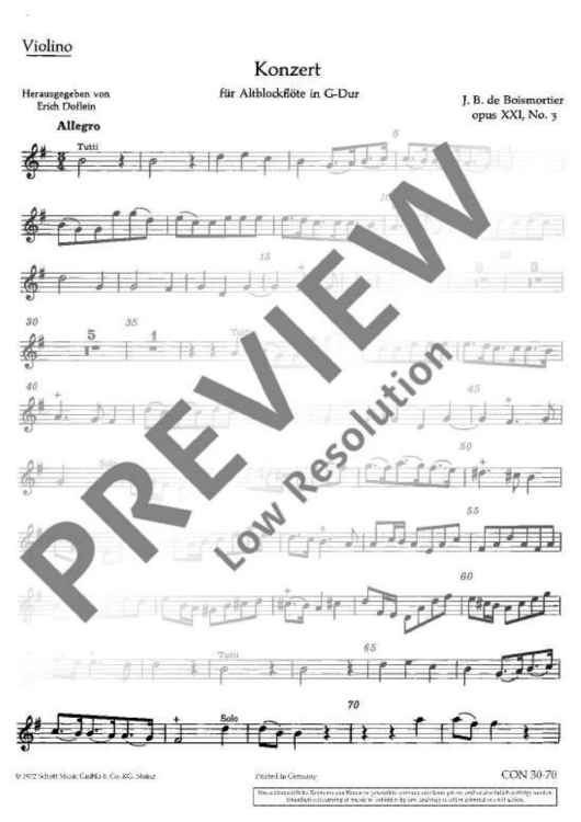 Concerto G Major - Violin