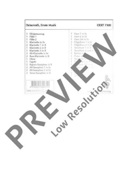 Ernste Musik - Score and Parts