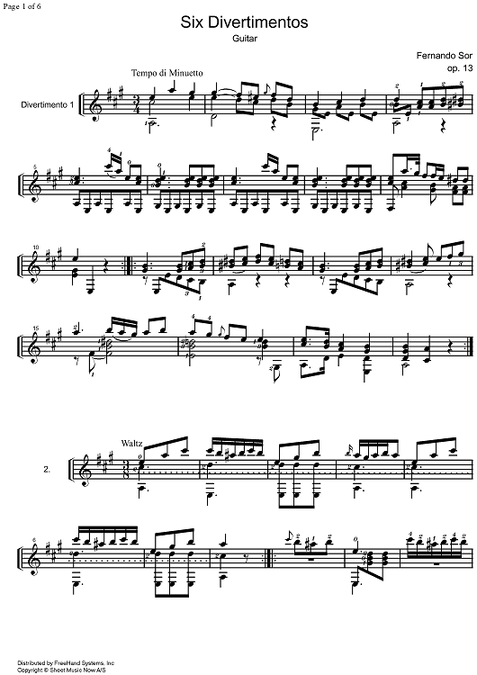 6 Divertimentos Op.13