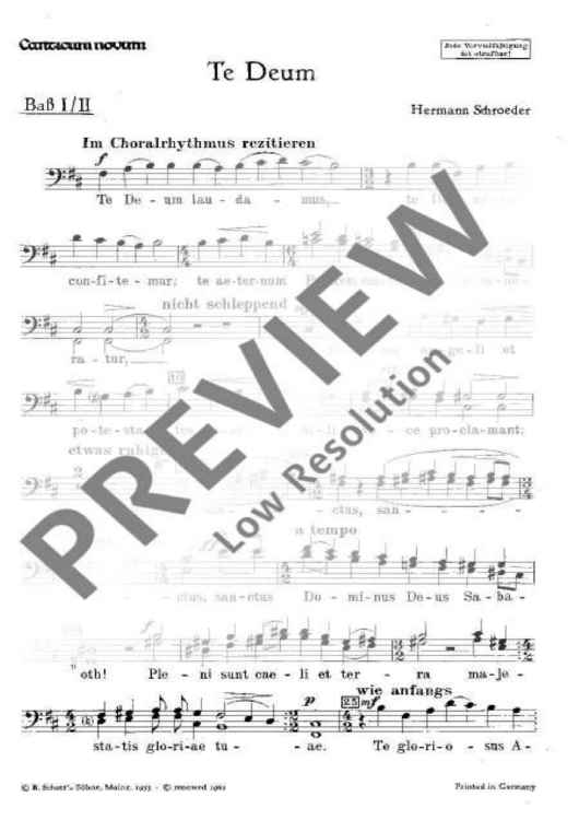 Te Deum - Bass I / Ii