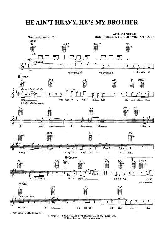 He Ain't Heavy, He's My Brother