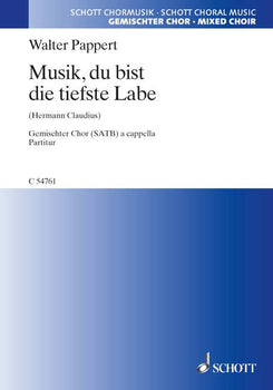 Musik, du bist die tiefste Labe in E flat major - Choral Score