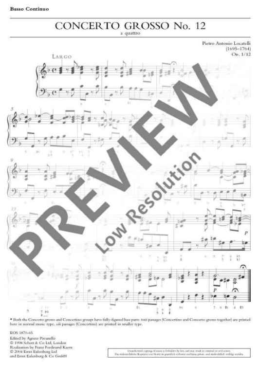 Concerto Grosso - Basso Continuo