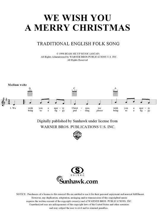 We Wish You a Merry Christmas