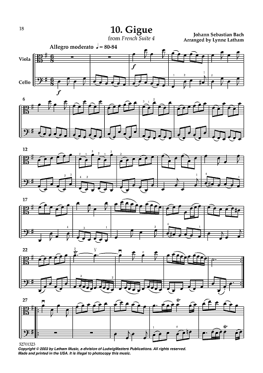 Gigue - from French Suite 4