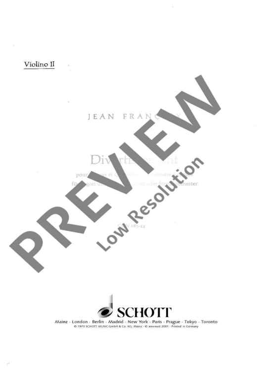 Divertissement - Violin II
