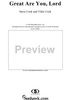 Great Are You, Lord