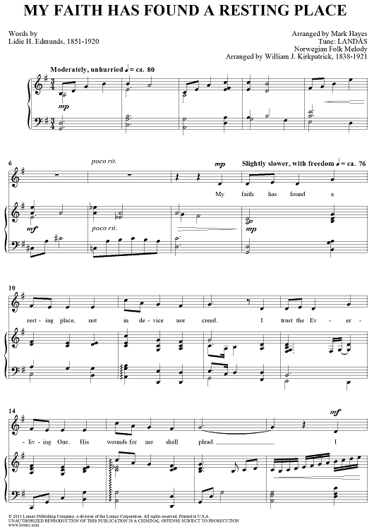 My Faith Has Found a Resting Place