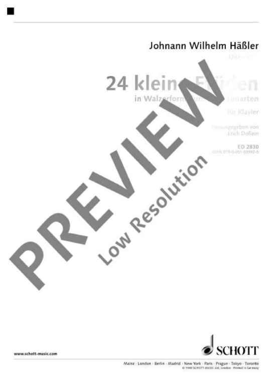 24 kleine Etüden in Walzerform