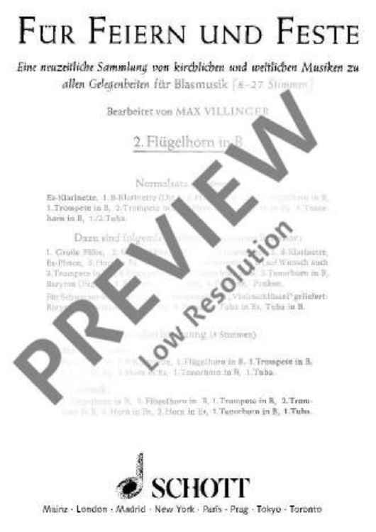 Für Feiern und Feste - Flugelhorn Ii In Bb