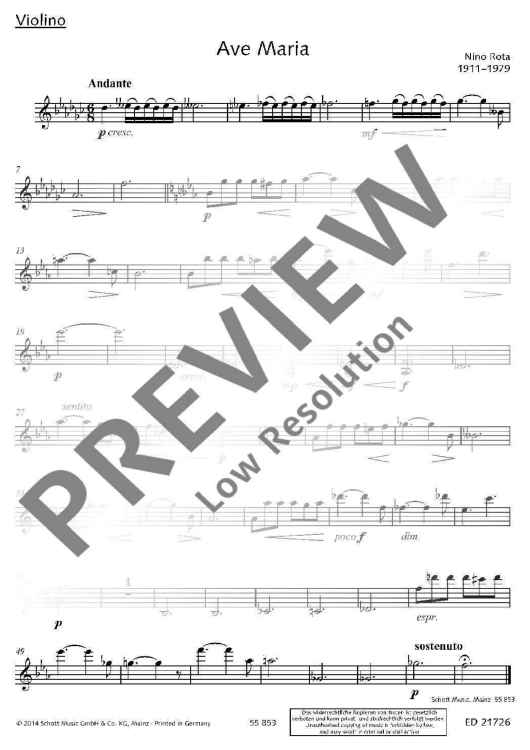 Ave Maria - Score