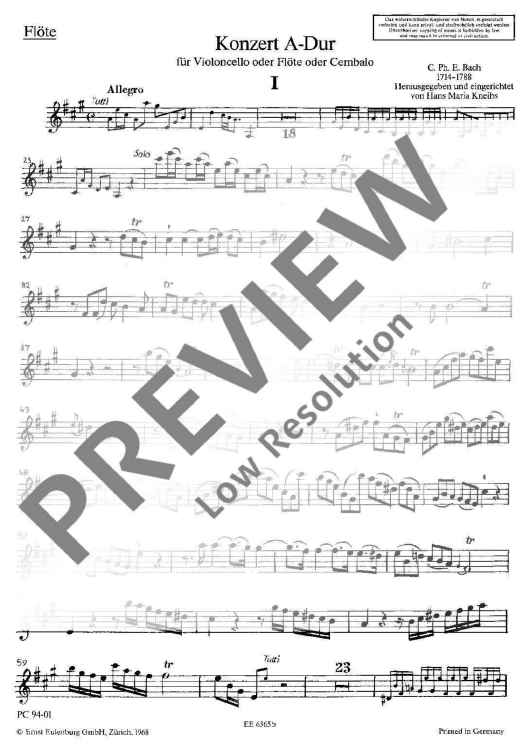 Concerto A Major - Flute