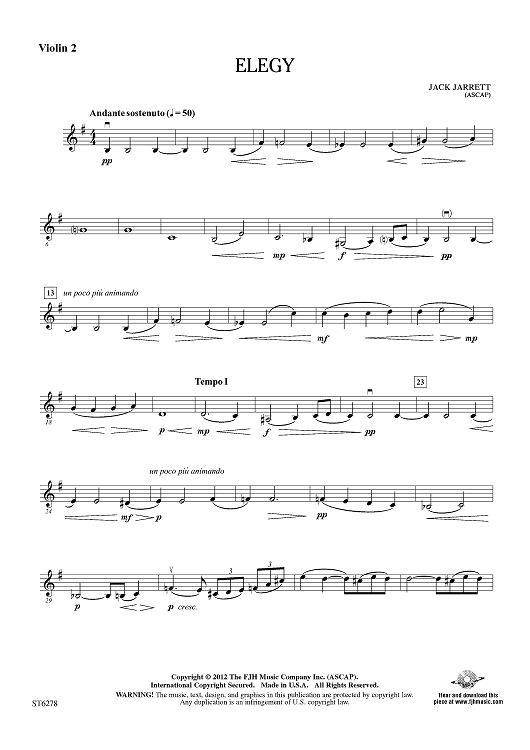 Elegy - Violin 2