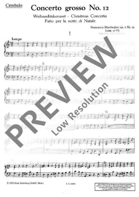 Concerto grosso C Major - Harpsichord