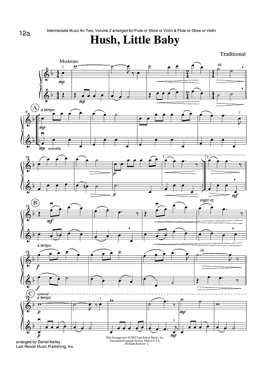 HUSH LITTLE BABY,MARTHA VIOLAあゆちんページ Hush, Little Baby