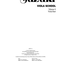 Suzuki Viola School, Volume 9 - Viola Part