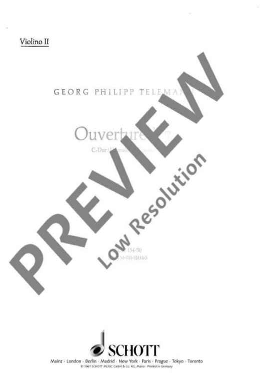 Ouverture à 7 in C major - Violin II