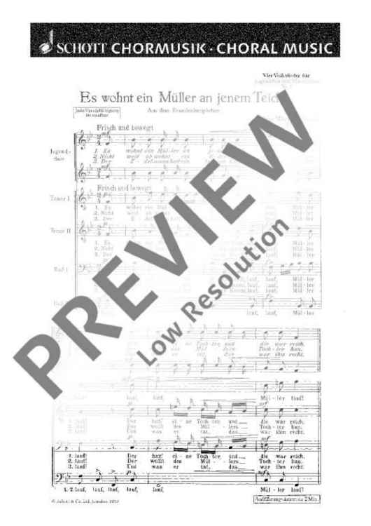 Vier Volkslieder - Choral Score