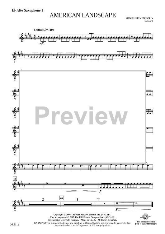 American Landscape - Eb Alto Saxophone 1