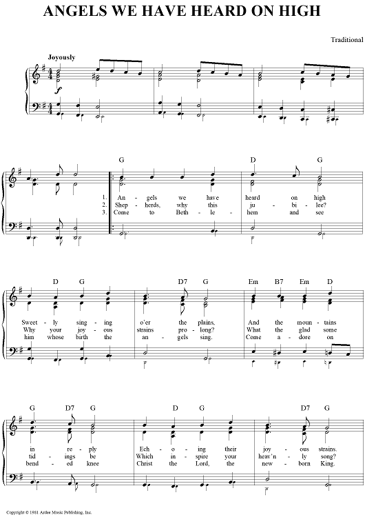 Angles We Have Heard On High