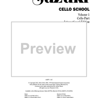 Suzuki Cello School, Volume 1 - Cello Part