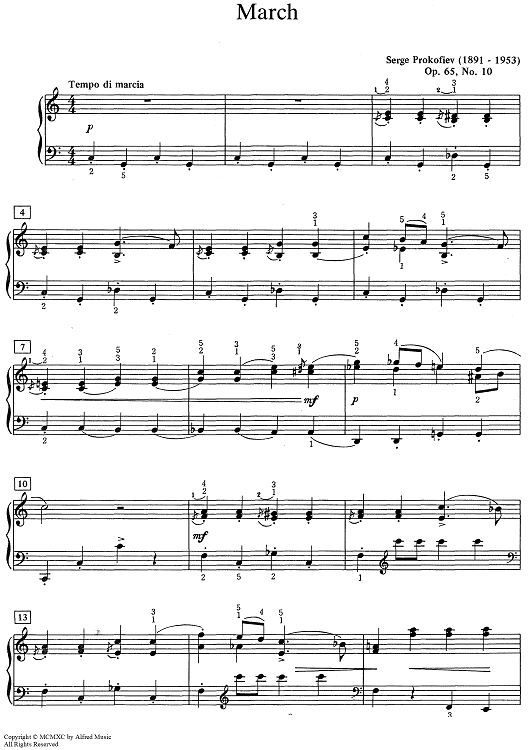 March [Op. 65, No. 10]