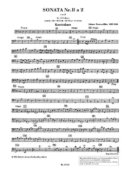 Sonata No. 2 E minor a 2  in E minor - Cello/double Bass