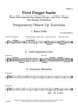 First Finger Suite - Three Movements for Open Strings and First Finger for String Orchestra - Violin 1