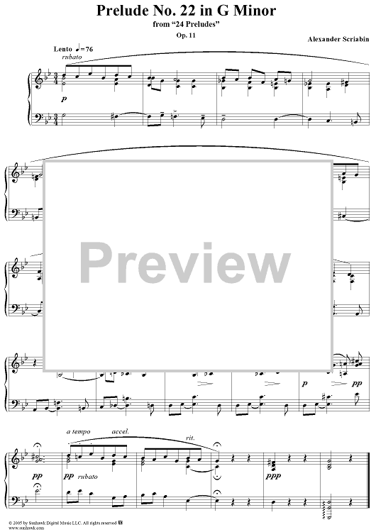Prelude No. 22 in G minor