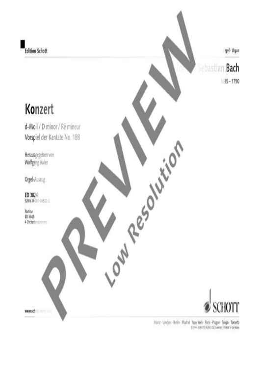 Concerto d minor - Organ Reduction