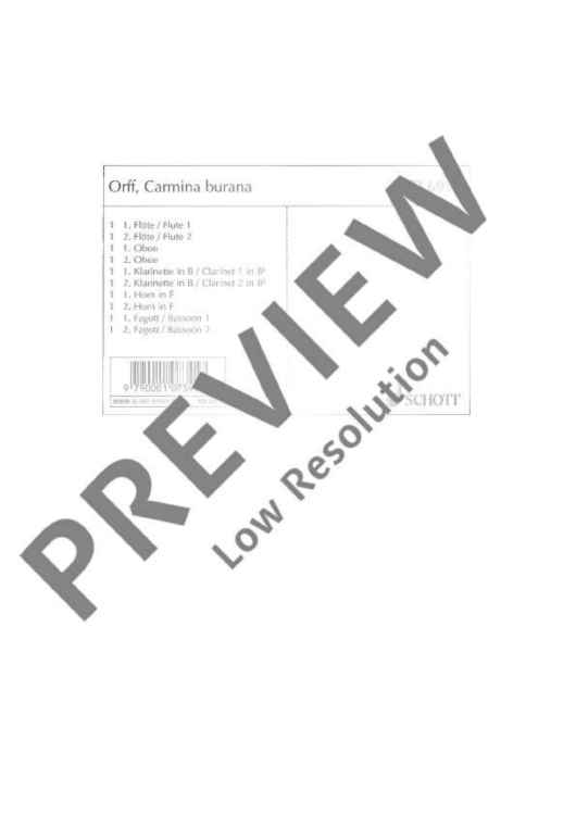 Carmina Burana - Set of Parts