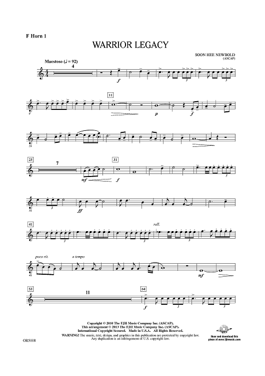 Warrior Legacy - F Horn 1