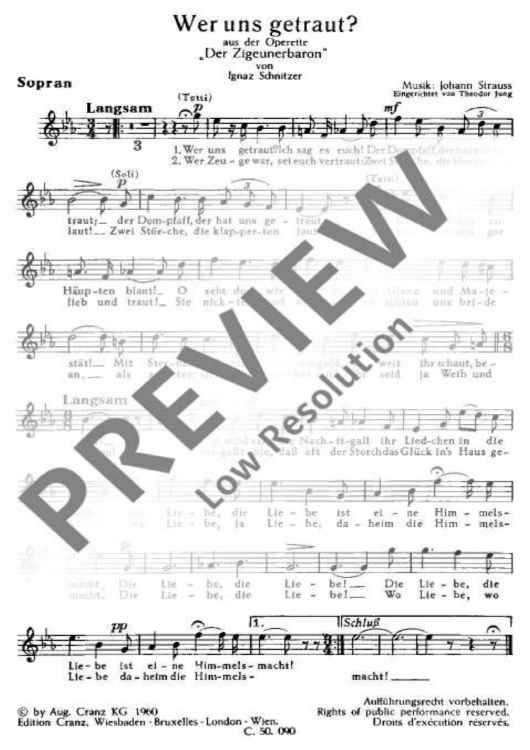 Wer uns getraut - Soprano