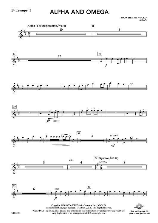 Alpha and Omega - Bb Trumpet 1