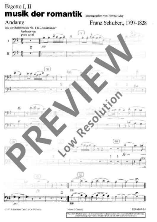 Music of Romantic - Bassoon I/ii