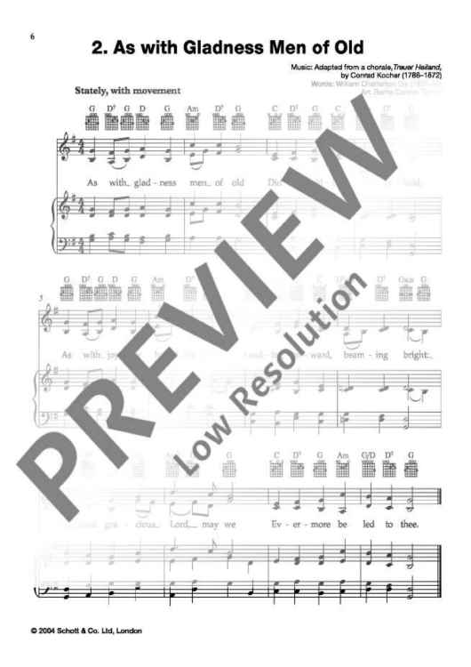 As With Gladness Men of Old in G major